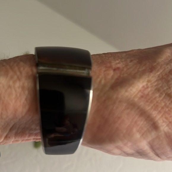 CUFF bracelet with brown inlay stones. - Picture 4 of 7